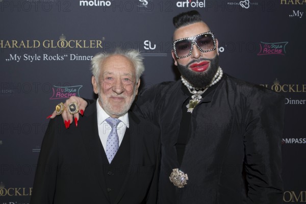 Dieter Hallervorden, Harald Glööckler at the Harald Glööckler My Style Rocks Dinner at the Ermelerhaus in Berlin on 29 January 2025