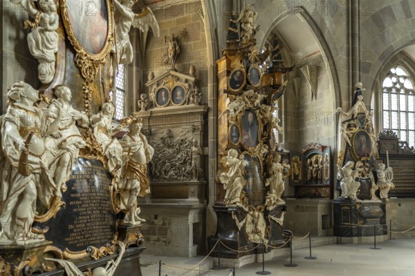 Interior of the Protestant parish church of St Michael, Schwäbisch Hall, Baden-Württemberg, Germany, Europe