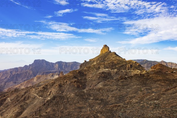 Roque Bentayga in the Calera of Tejeda, Gran Canaria, Canary Islands, Spain, Atlantic Ocean, Europe