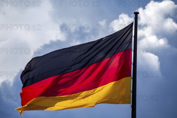 German national flag, photographed at the Reichstag building in Berlin