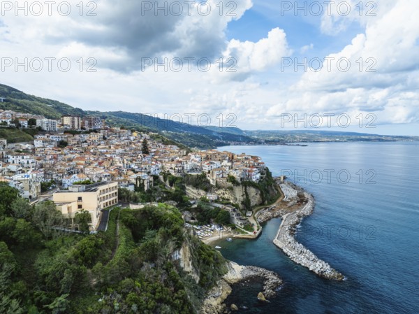 Pizzo from a drone, Calabria, Italy, Europe