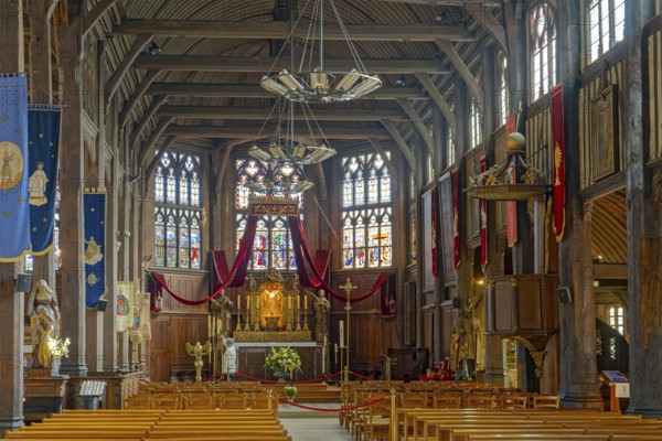 Wooden church inside Honfleur France