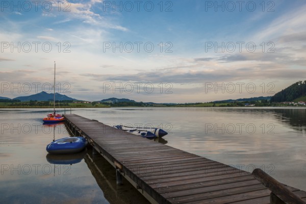 Hopfensee, near Fuessen, Ostallgaeu, Bavaria, Germany, Europe