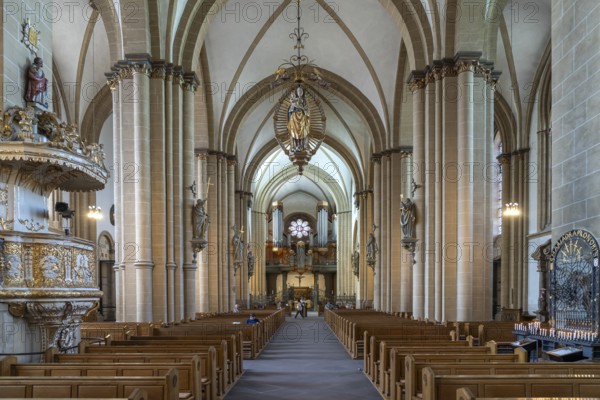 Interior of Paderborn Cathedral Paderborn, North Rhine-Westphalia, Germany, Europe