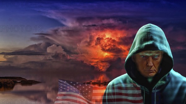 Symbolic image, Donald Trump, re-election, USA, politics, announcements, vendetta, wanted dictator, Republicans, US electoral system, global danger, lies, 2nd term, global burden, Ukraine war, Germany rejection, critical of Europe, North America