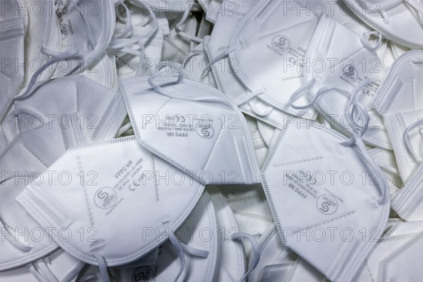 Wuppertal, North Rhine-Westphalia, Germany - FFP2 masks production Made In Germany at Sentias German Care