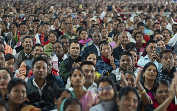 Large group of people arrives to the Lachit Barphukan Police Academy inauguration function on March 15, 2025 in Dergaon, India. The Lachit Barphukan Police Academy, inaugurated by Union Home Minister Amit Shah