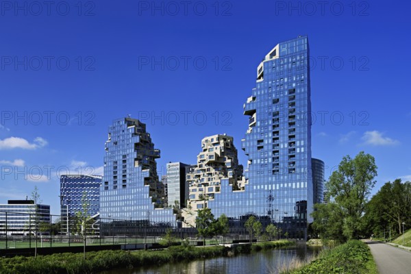 High-rise building The Valley, architects MVRDV, Zuidas financial district, Amsterdam, North Holland, Netherlands, Holland