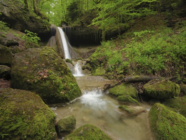 Schwarzenbach Waterfall, Baar, Canton Zug, Switzerland, Europe