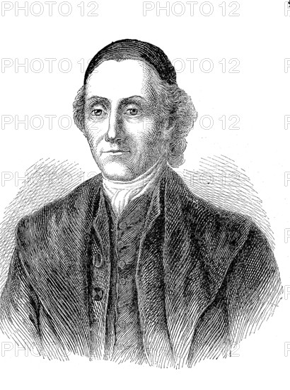 Johann Caspar Lavater, Johann Kaspar Lavater, 15 November 1741, 2 January 1801, a reformed pastor, philosopher and writer from Switzerland in the Age of Enlightenment, Historical, digital reproduction of an original from the 19th century