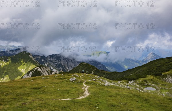 Hiking trail to the Gamsfeld, Russbach, Osterhorn group, Salzkammergut, Salzburg province, Austria, Europe