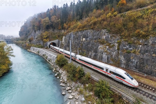 ICE 4 high-speed train of DB Deutsche Bahn in autumn in Feldkirch, Austria, Europe