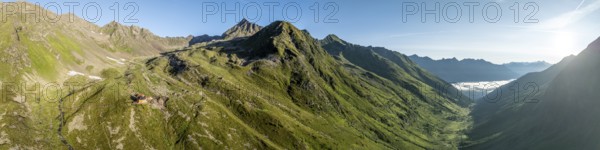 Lasörlinghütte, with Lasörling, mountain panorama, Hohe Tauern, Austria, Europe