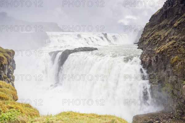 Gullfoss waterfall. A waterfall located in the canyon of the Hvítá river in southwest Iceland