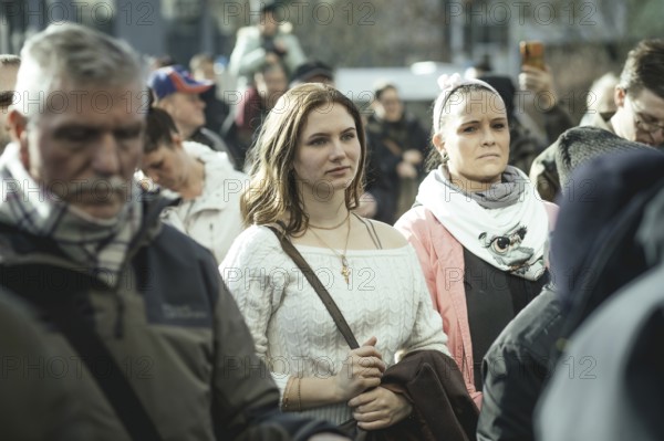 Demonstrators at the final rally of Beatrix von Storch and the AfD in the Bundestag election campaign in Lichtenberg, Berlin, Germany, Europe