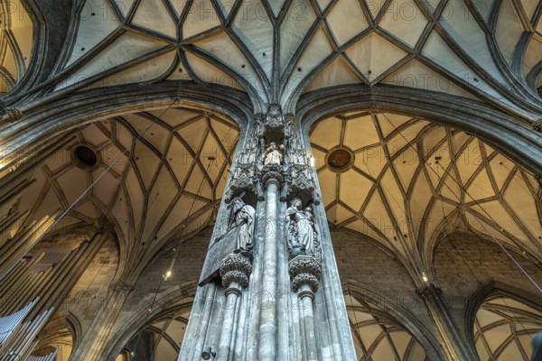 Interior of St Stephen's Cathedral in Vienna, Austria, Europe