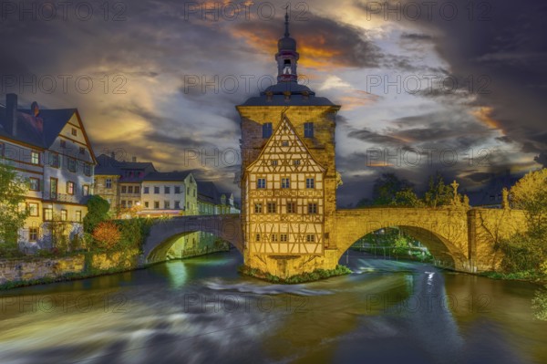 Old Town Hall Evening sky Bamberg Germany