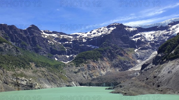Bariloche, Ventisquiero Negro waterfall and Tronador in Patagonia in Nahuel Huapi national park
