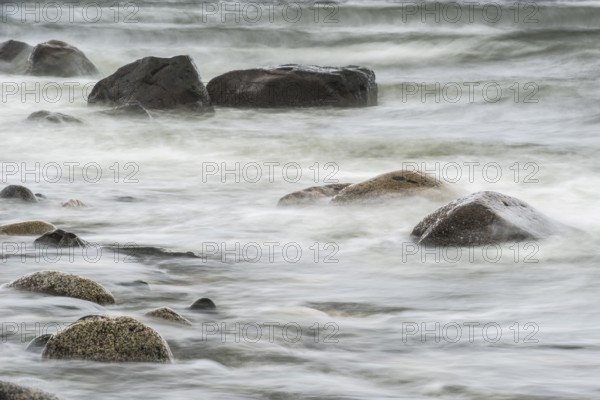 Pacific coast, long exposure of incoming tide, British Columbia, Canada, North America