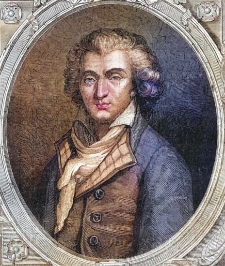 Philippe Francois Nazaire Fabre D'eglantine, 1755-1794, French playwright and revolutionary, Historical, digitally restored reproduction from a 19th century original, Record date not stated
