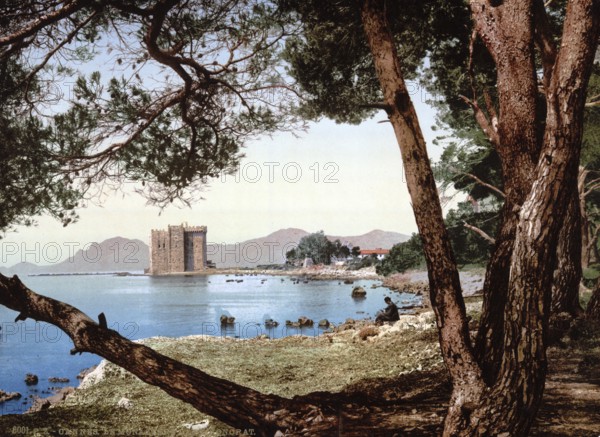 The Convent of Sant Honorat, Cannes on the Côte d'Azur, France, c. 1895, Historical, digitally restored reproduction from a 19th century original, Record date not stated, Europe