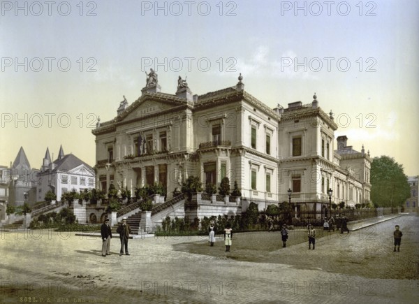 Spa in the spa town of Spa in Wallonia, Belgium, ca 1895, Historical, digitally restored reproduction from a 19th century original, Record date not stated, Europe