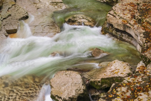 Rocks and clear water, Taugl creek, Bad Vigaun, Austria, Europe