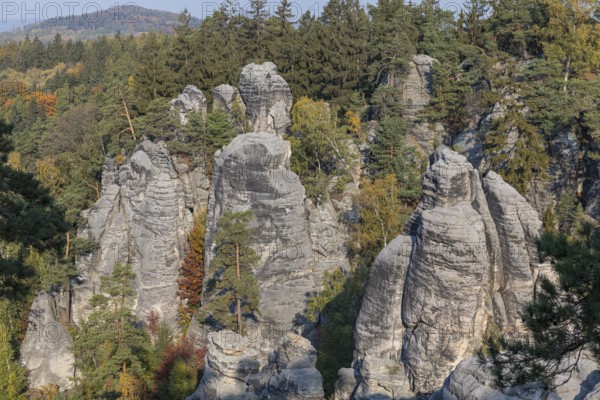 Prachov Rocks (Czech: Prachovské skály) are a rock formation in the Bohemian Paradise of the Czech Republic, close to the village of Prachov. Since 1933, they have been a protected natural reserve