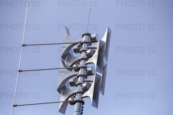 Close-up of a siren at a school