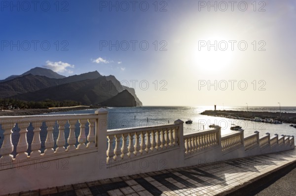 Beach and cliffs at La Aldea, Las Marciegas, Gran Canaria, Canary Islands, Spain, Atlantic Ocean, Europe