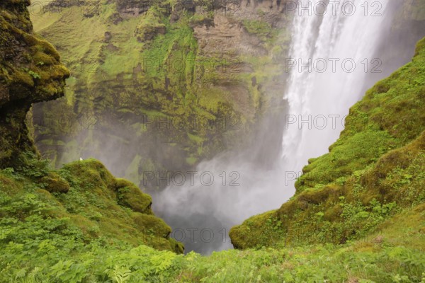 Skógafoss is a waterfall situated on the Skógá River in the south of Iceland