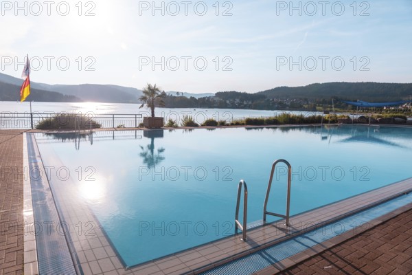 Beautiful pool at Lake Schluch in the Black Forest in Germany, enjoy the summer