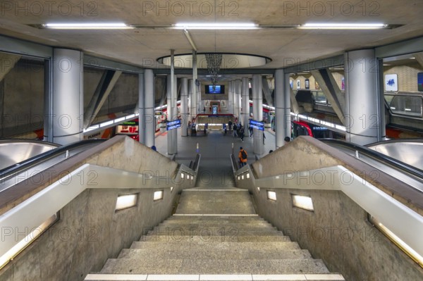 Am Plärrer underground station, Nuremberg, Middle Franconia, Bavaria, Germany, Europe