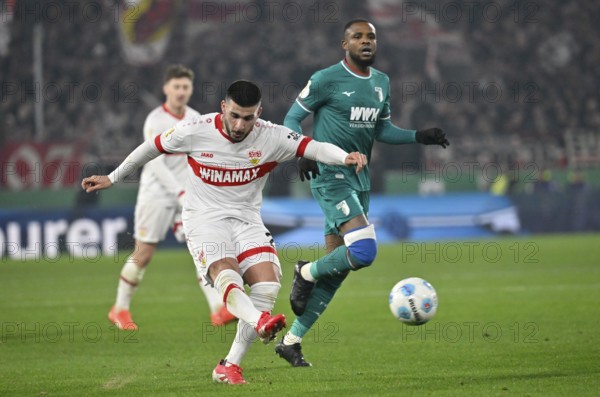 Goal kick Action Goal chance Deniz Undav VfB Stuttgart (26) DFB-Pokal, MHPArena, MHP Arena Stuttgart, Baden-Württemberg, Germany, Europe