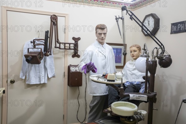 Holdrege, Nebraska - A dentist's office in the Nebraska Prairie Museum.