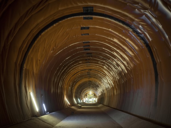 Lined tunnel section in construction lot H53, Brenner Base Tunnel, Wolf, Tyrol, Austria, Europe