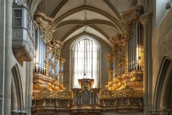 Church organ of the Michaelerkirche or parish church of St Michael in Vienna, Austria, Europe
