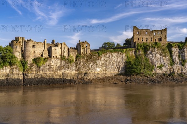 Chepstow Castle ruins on the River Wye, Chepstow, Monmouthshire, Wales, United Kingdom, Europe