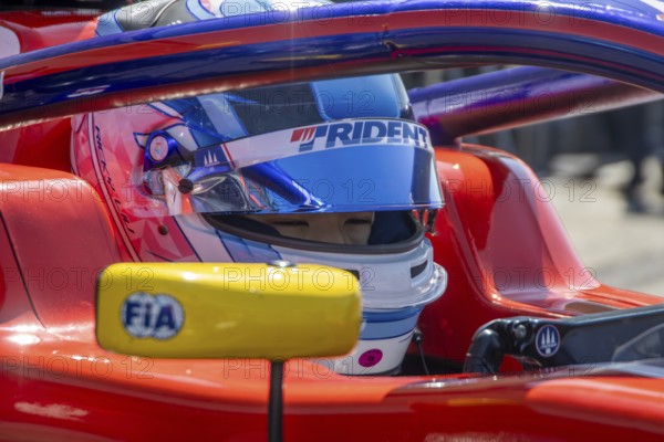 10 May 2024, Hockenheimring (Germany: Free practice of the FRECA (Formula regional by Alpine 2024) . Picture: Close-up of Ruiqi Lui China in the cockpit (Trident Motorsport racing team)