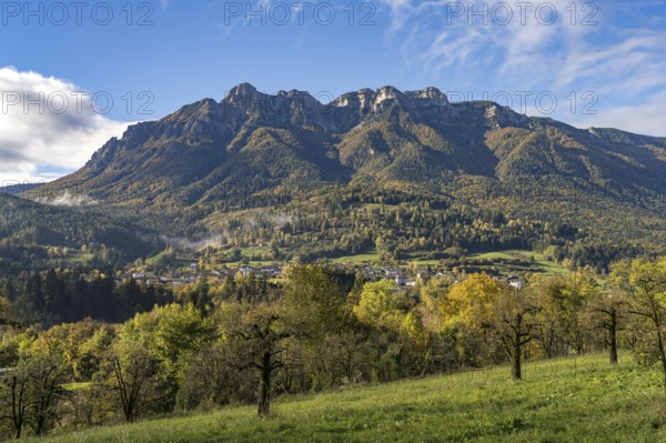 Vattaro and the Valsugana landscape, Trentino, Italy, Europe
