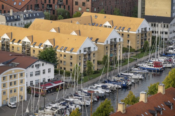View from the Vor Frelsers Kirke to the Christianshavn Canal, Christianshavn district, Copenhagen, Denmark, Europe