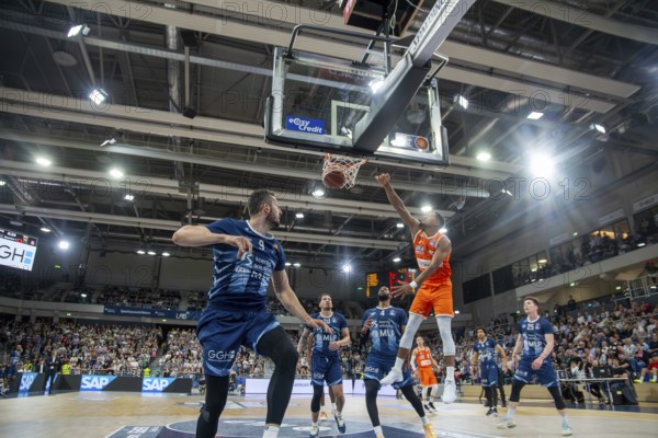 04.05.2024, easy Credit BBL, Basketball Bundesliga, Matchday 32: MLP Academics Heidelberg against Ratiopharm Ulm (final score 57:73)