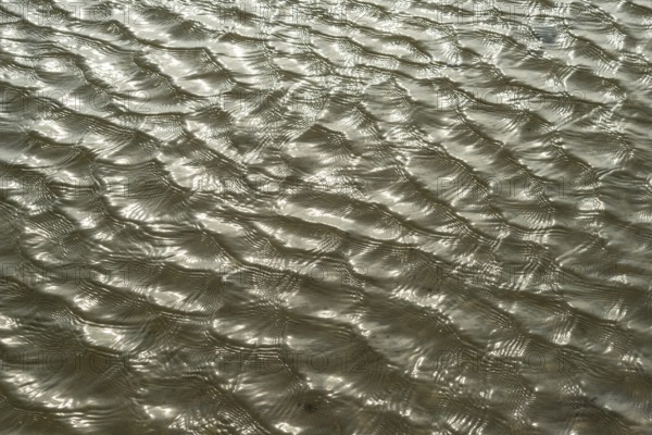 Small waves and light reflections on the water surface, Skåne County, Baltic Sea, Sweden, Scandinavia, Europe