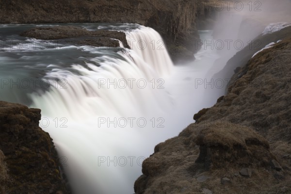 Gullfoss (Golden Falls is a waterfall located in the canyon of the Hvítá river in southwest Iceland