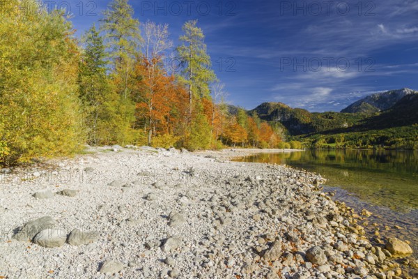 Grundlsee in autumn, salzkammergut, styria, Austria, Europe