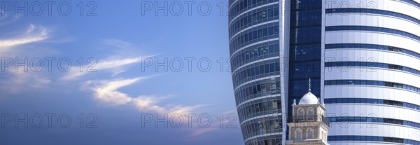 Israel, panoramic skyline view of Haifa downtown and historic center, Asia