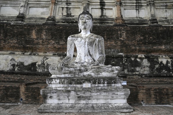 Buddha statue in Wat Yai Chai Mongkhon, Buddhist temple, Ayutthaya, Ayutthaya province, Thailand, Asia