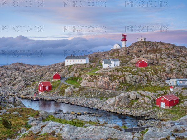 Sunrise at Lindesnes lighthouse, Lindesnes, Vest-Agder, Norway, Europe