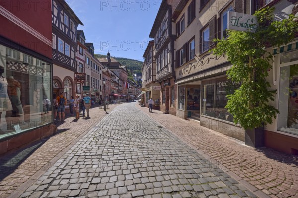 Main street, old town centre and pedestrian zone in Miltenberg, Lower Franconia, district of Miltenberg, Bavaria, Germany, Europe