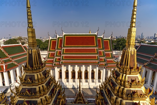 The Buddhist temple complex Wat Ratchanatdaram in Bangkok, Thailand, Asia